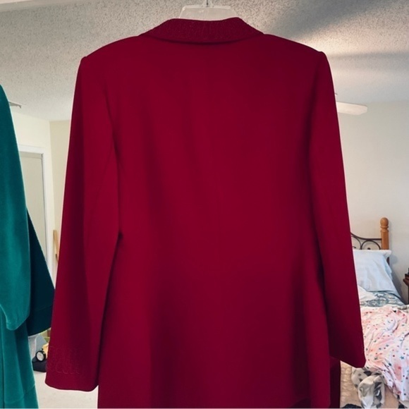 Office to evening John Meyer Claret Skirt Suit, Size 10 - Picture 7 of 8